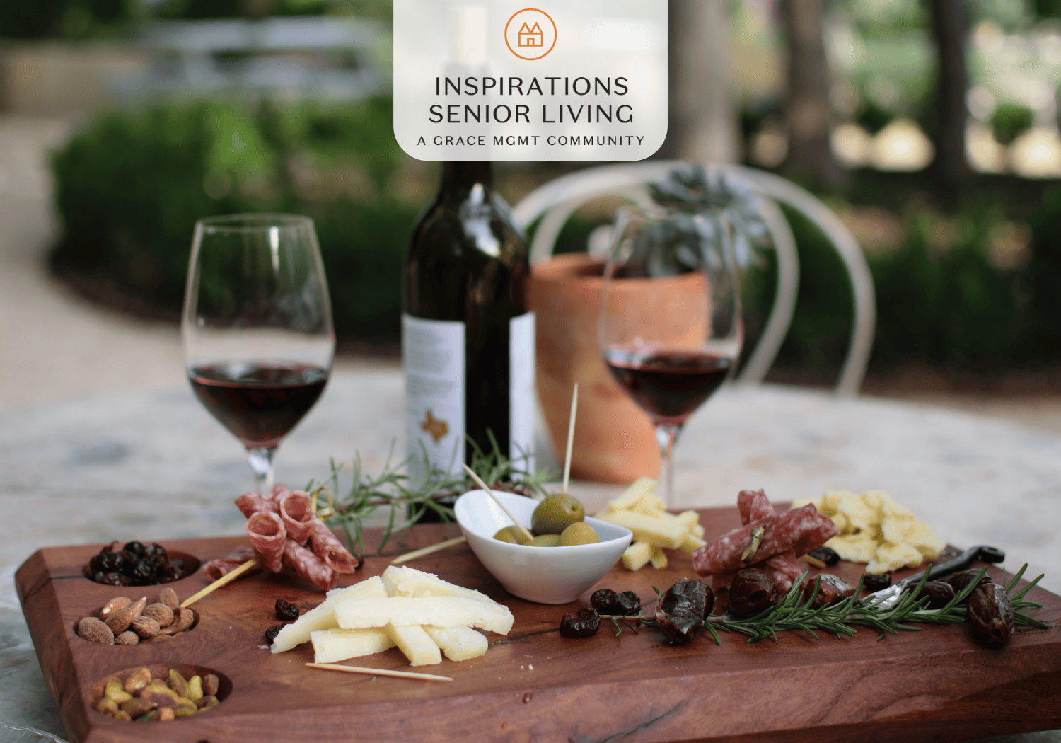 TVT - Wine and Cheese Tasting 1 - Inspirations wine and cheese on a cutting board